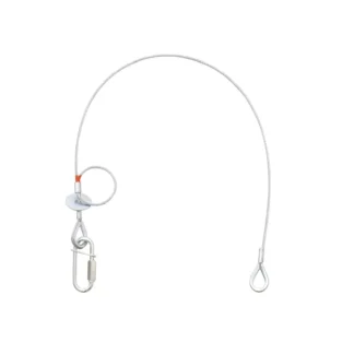 Sicherungsseil verzinkt, 3 mm, beidseitig gekauscht, 100 cm, max. 20/30 kg nach,