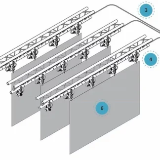 Vorhang Abwurfsystem
